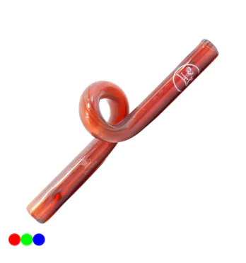 Piteira de Vidro Hippie Bong Weirdon Looping 5mm Vermelho