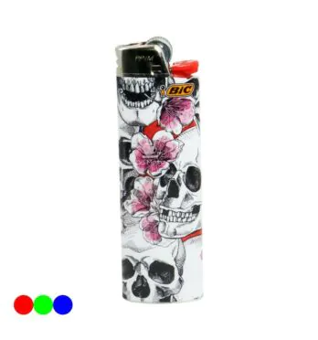 Isqueiro Bic Skull Colors Rosa