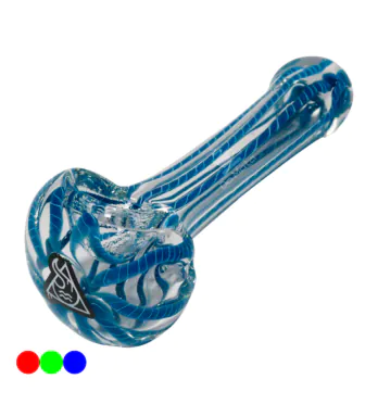 Pipe de vidro Squadafum Inside Color Line azul claro