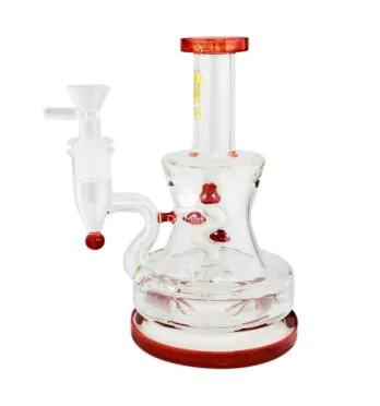 Bong de Vidro Abduzido Pequeno Mushroom Family de lado tabacaria da mata