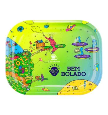 Bandeja de Metal Bem Bolado 18x14 de frente tabacaria da mata