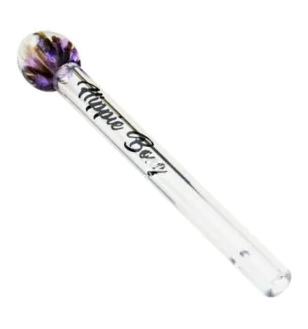 Piteira de Vidro Hippie Bong Implosion Clear de frente tabacaria da mata 