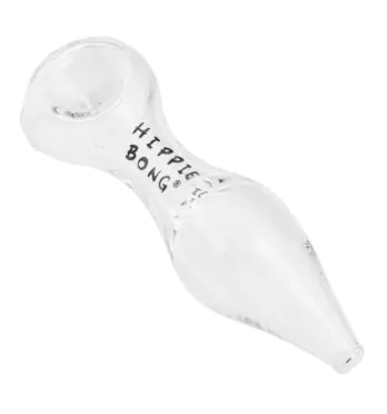 Pipe de Vidro Hippie Bong Transparente 06mm de frente tabacaria da mata