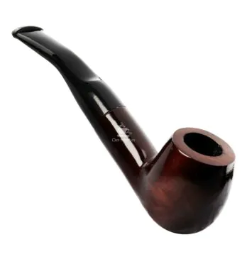 Cachimbo Elite II Curvo C/ Piteira de Resina Pequeno de frente tabacaria da mata