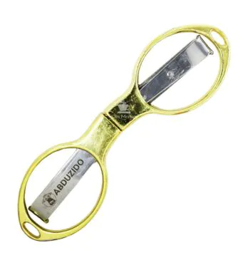 Tesoura Abduzido Dobrável Round Metal de frente fechada