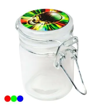 Pote Hermético de Vidro Skull verde