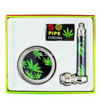 Kit de Pipe de Metal Com Acessórios de frente tabacaria da mata 
