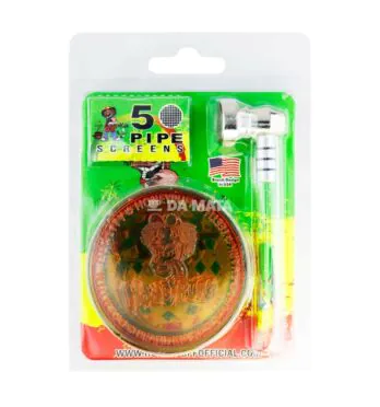 Kit Pipe de Vidro C/ Acessórios Honeypuff Reggae de frente tabacaria da mata