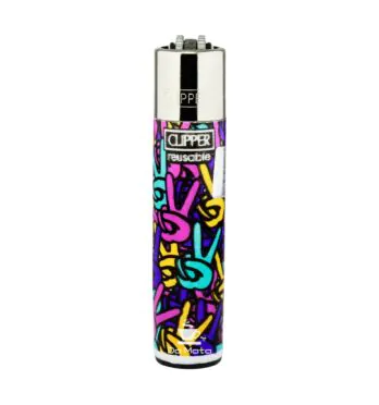 Isqueiro Clipper Hippie Party de frente