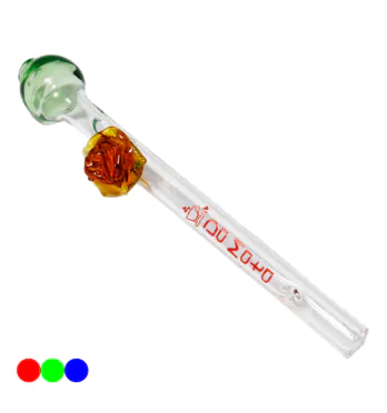 Piteira de Vidro Da Mata Flor 5mm laranja