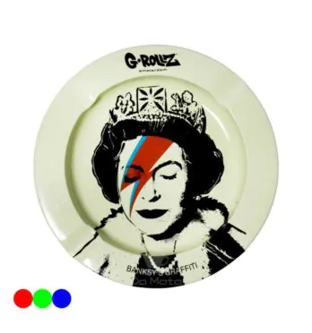 Cinzeiro de Metal G-Rollz Banksy's Graffiti branco