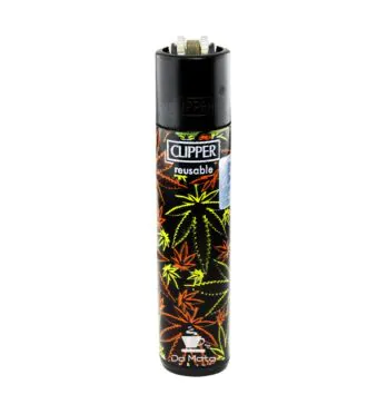 Isqueiro Clipper Fluo Leaves  de frente