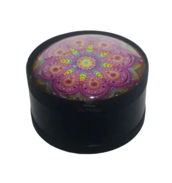 Dichavador de Metal Mandala 3 Partes Roxo