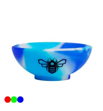 Cuia de Silicone Pequena Cultura Dab azul branco