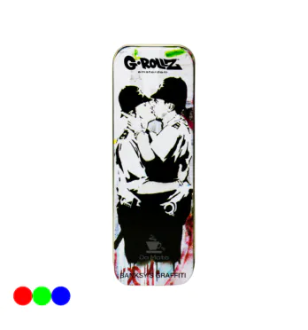 Mini Lata G-Rollz Banksy's Graffiti Pequena  branco