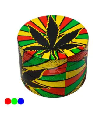 Dichavador Hall Of Weed Grande laranja, verde e vermelho
