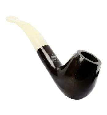 Cachimbo Elite II Curvo C/ Piteira de Acrílico de frente tabacaria da mata