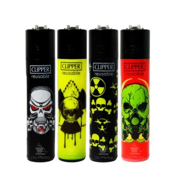 Isqueiro Clipper Toxic Skull Edição para colecionador