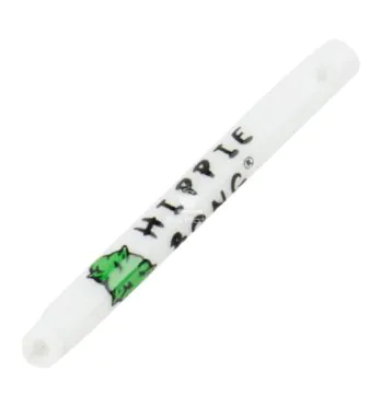 Piteira de Vidro Hippie Bong Colorida 4mm c/ 5cm de frente tabacaria da mata 