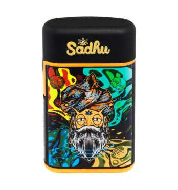 Isqueiro Maçarico Sadhu Galáctico Preto de frente