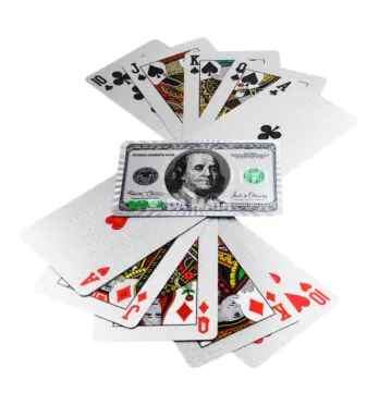 Baralho de Plástico Dólar Prata de frente tabacaria da mata