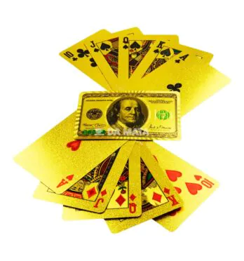 Baralho de Plástico Dólar Dourado de frente tabacaria da mata
