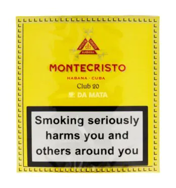 Petaca Cigarrilha Montecristo Club 20 de frente tabacaria da mata