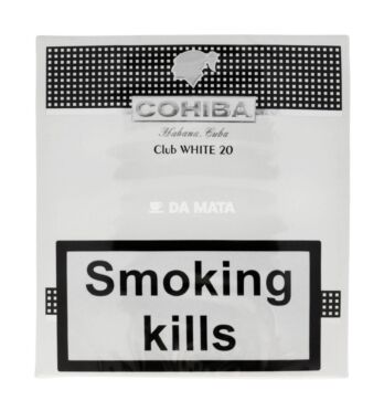 Petaca Cigarrilha Cohiba Club White de frente tabacaria da mata