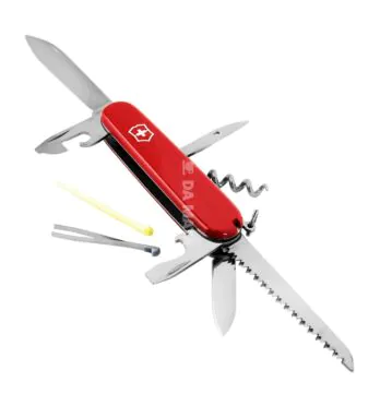 Canivete Suíço Victorinox Camper 13 funções de lado tabacaria da mata