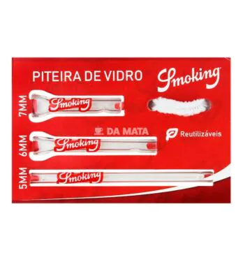 Piteira de Vidro Smoking de frente tabacaria da mata
