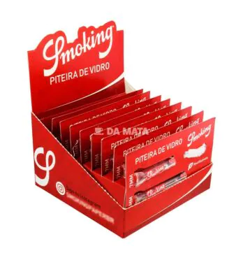 Caixa de Piteira de Vidro Smoking de lado tabacaria da mata