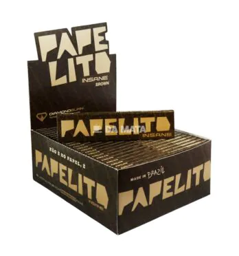 Caixa de Seda Papelito Insane Brown King Size de lado tabacaria da mata