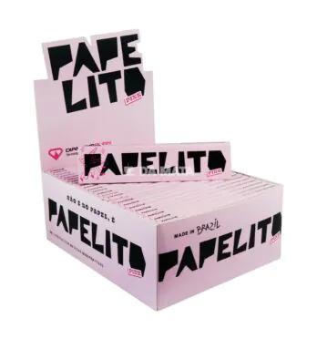 Caixa de Seda Papelito Pink King Size de lado tabacaria da mata