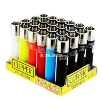 Caixa de Isqueiro Clipper Solid Branded de lado tabacaria da mata