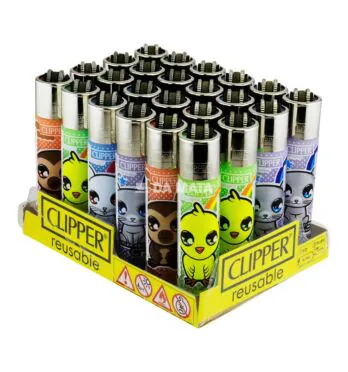 Caixa de Isqueiro Clipper Cute Pets de lado tabacaria da mata