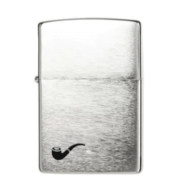 Isqueiro Zippo Classic Pipe Brushed Chrome 200PL de frente