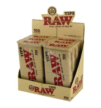 Caixa de Latas Raw c/ Piteiras Pré-Enroladas 
