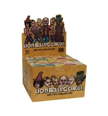 Caixa de Piteira de Papel Lion Unbleached Mini Smoke 