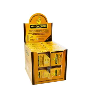 Caixa de Piteira de Madeira Yellow Finger Small