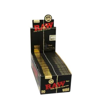 Caixa Raw Black single Wide - 50 unidades