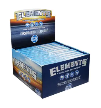Caixa de Seda Elements Connoisseur Slim c/ Piteira