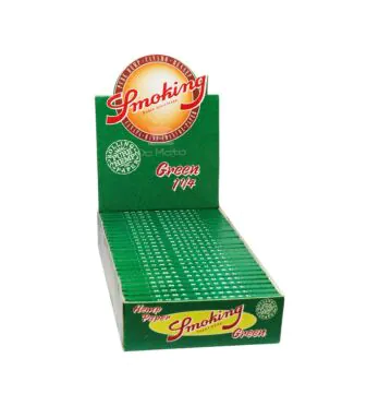 Caixa de Seda Smoking Green Hemp 1 1/4