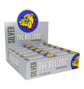 Caixa de Piteira The Bulldog Silver c/ 50