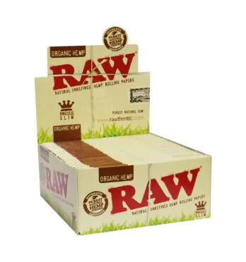 Caixa de Seda Raw Organic Hemp King Size Slim