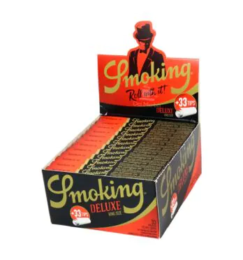 Caixa De Seda Smoking Deluxe C/ Piteira