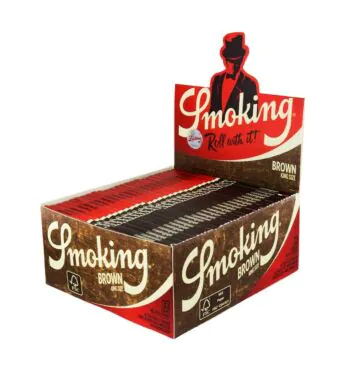 Caixa de Seda Smoking Brown King Size de lado tabacaria da mata