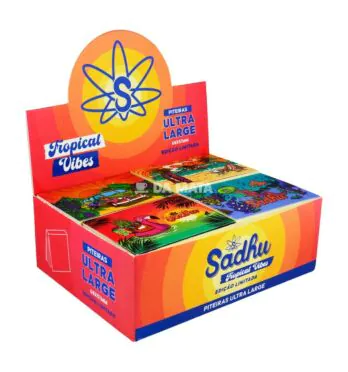 Caixa de Piteira Sadhu Tropical Vibes Ultra Large de lado tabacaria da mata