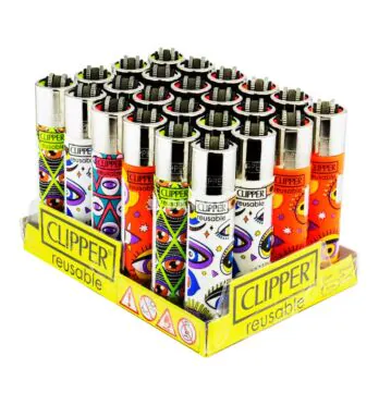 Caixa de Isqueiro Clipper Look AT ME + LB de lado tabacaria da mata