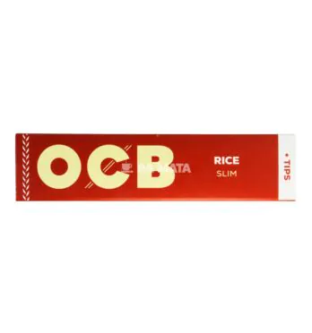 Seda OCB Rice King Size Slim + Tips de frente tabacaria da mata