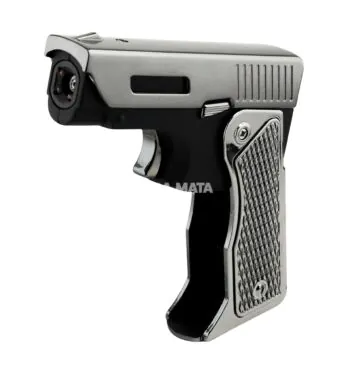 Isqueiro Plasma USB Arco Duplo Design Arma de lado tabacaria da mata